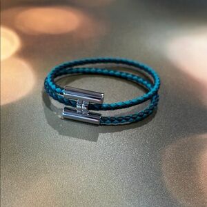 Hermes Blue and Silver Jewelry Bracelet